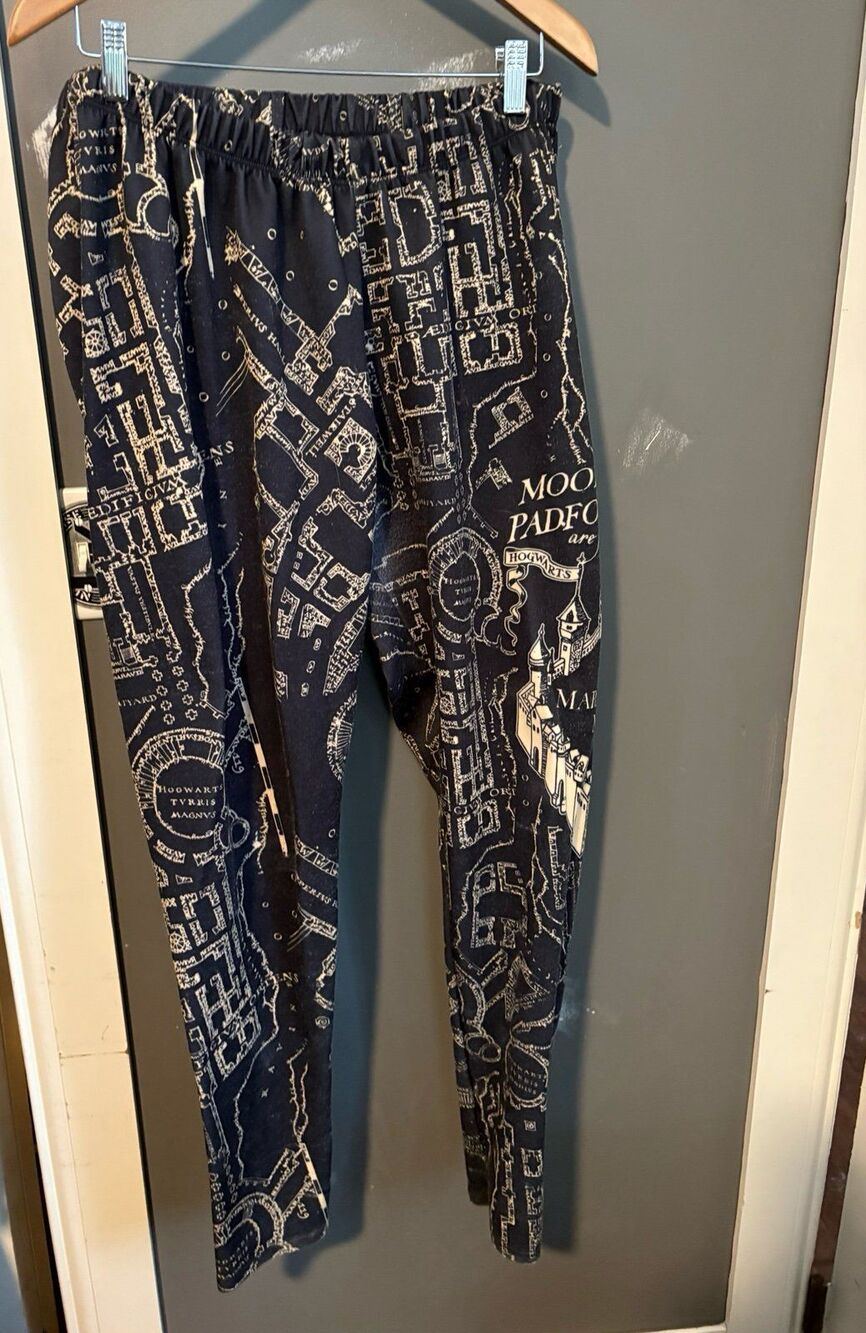 Torrid hot topic size 3 3x  black and gold Harry Potter marauders map leggings